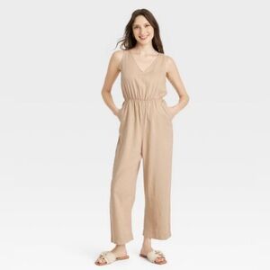 Universal thread tan jumpsuit